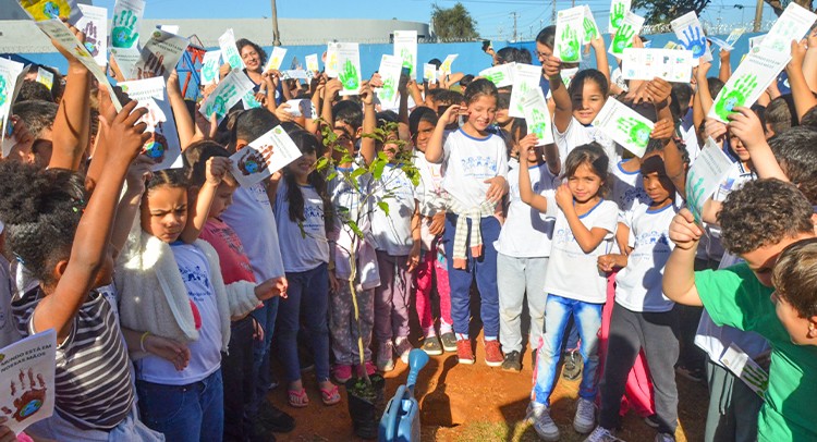 Alunos da EMEB 'Nair Rocha' realizam ações de sustentabilidade e preservação ambiental