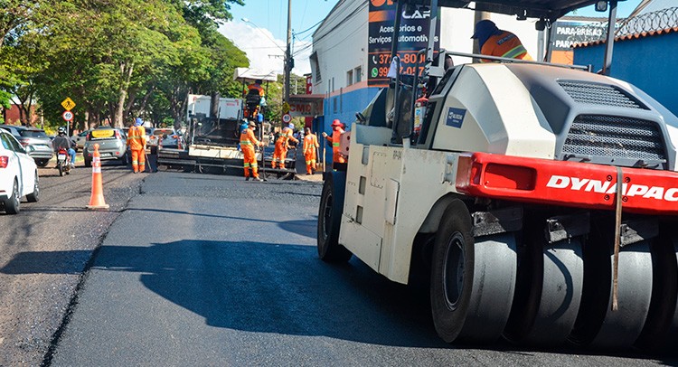 Avenida Santos Dumont recebe nova etapa do Programa ‘Asfalto Novo’