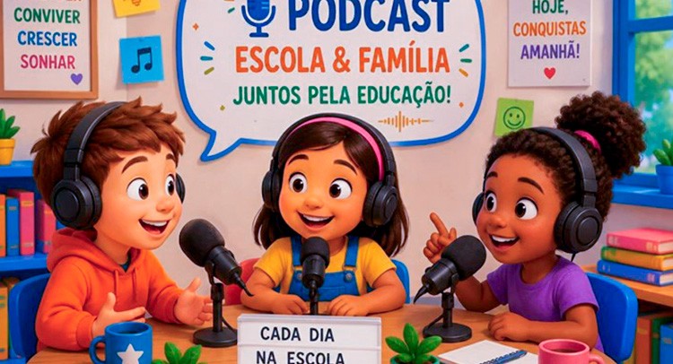 Alunos da EMEB 'Rubens Zumstein' participam de Grêmio Estudantil e desenvolvem podcast