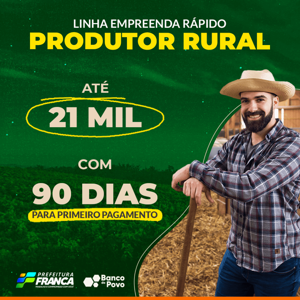 Banco do Povo disponibiliza linha de crédito para produtor rural