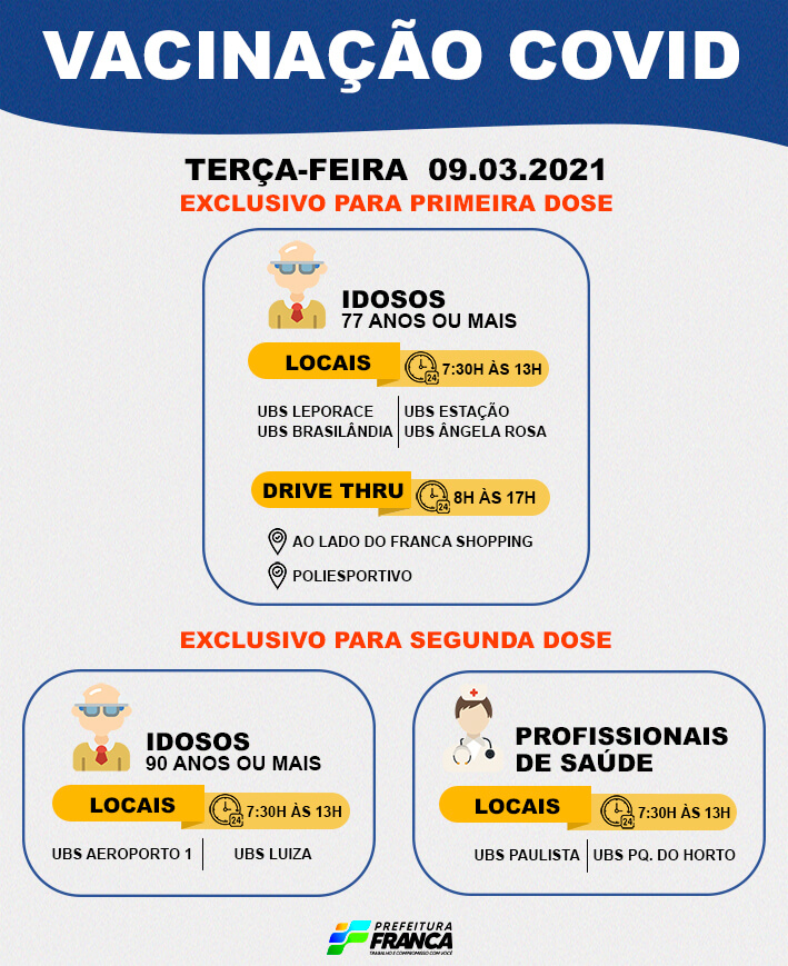 Saúde vacina pessoas com 77 anos ou mais