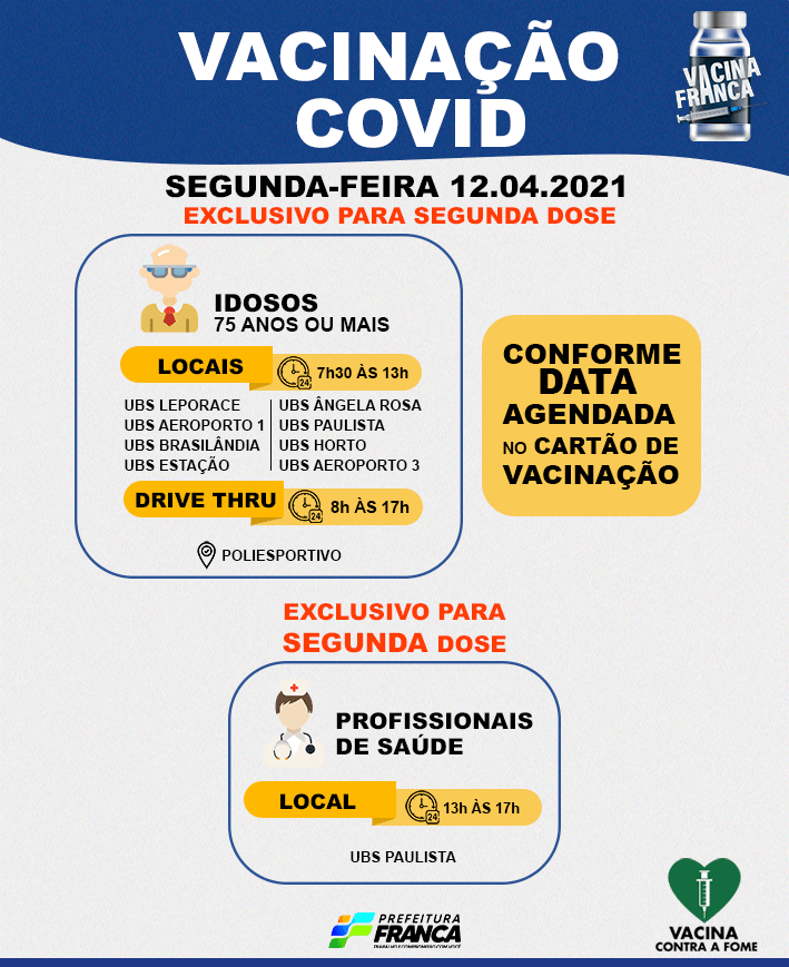Segunda dose para idosos com 75 anos ou mais contra Covid e vacina contra gripe começam na segunda