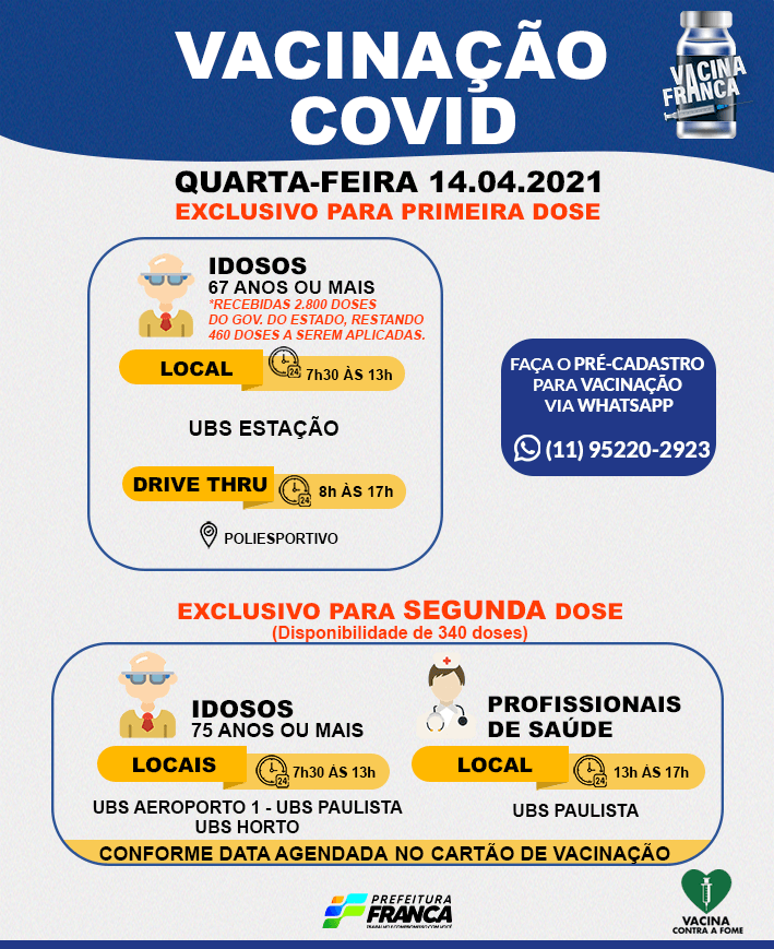 Saúde mantém vacinação no Póli e UBS
