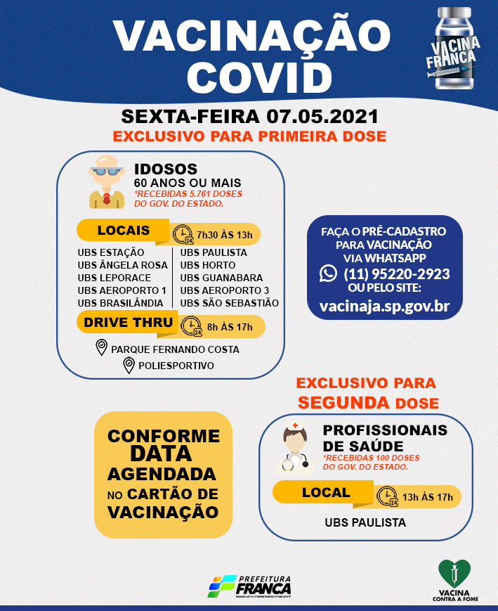 Idosos com 60 anos ou mais recebem a vacina contra a Covid-19