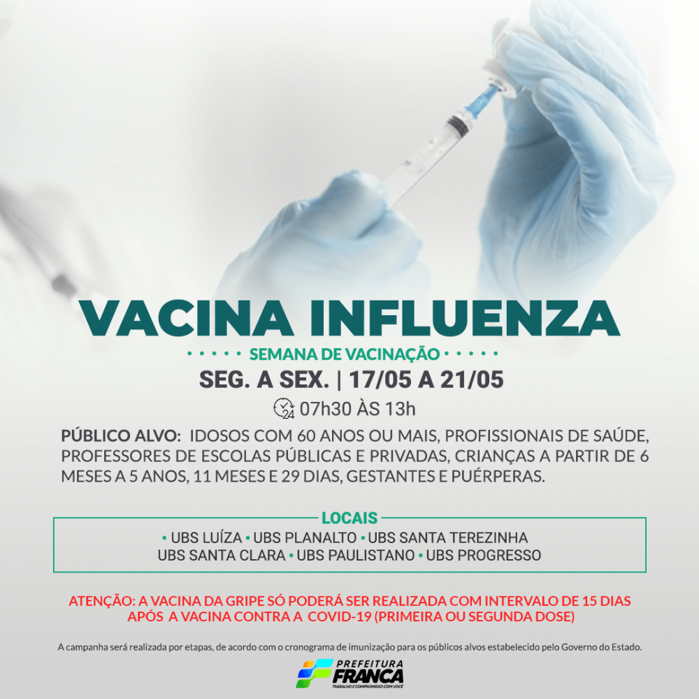 Vacinação contra Gripe Influenza