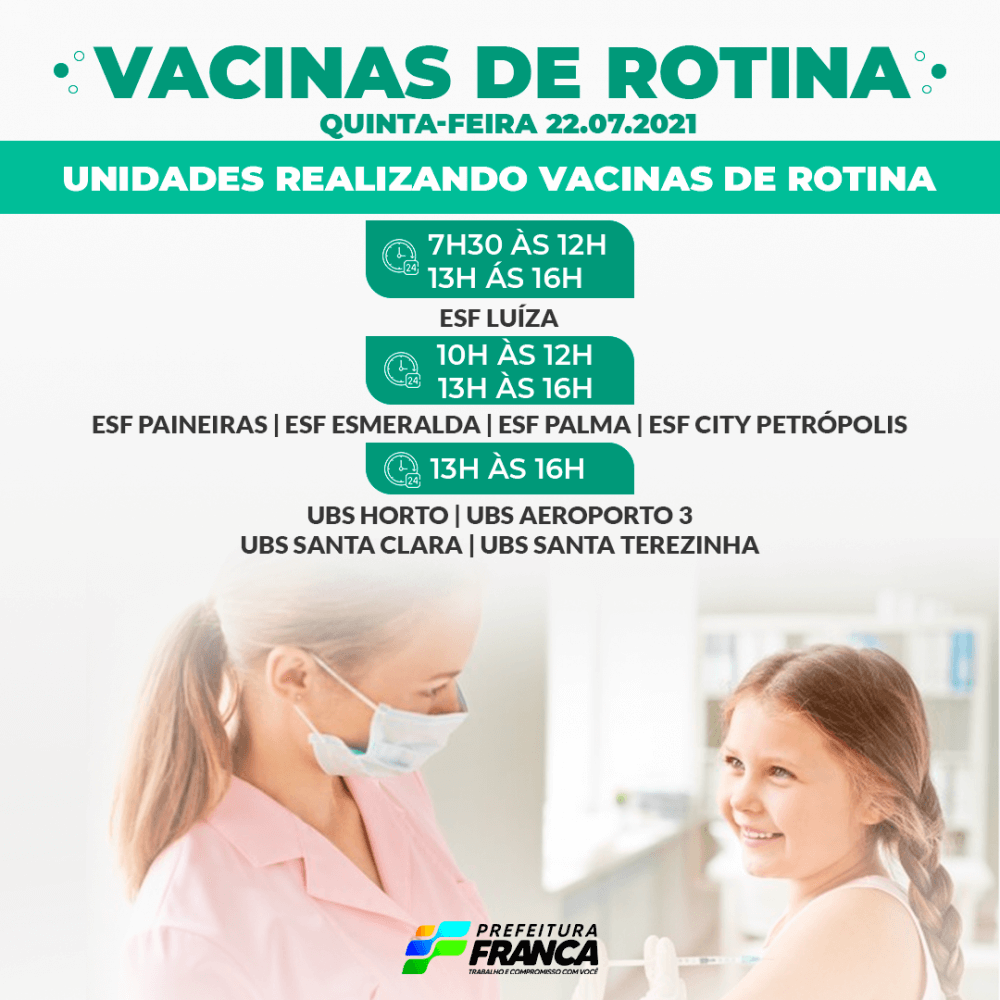 Vacina Influenza e vacinação de rotina