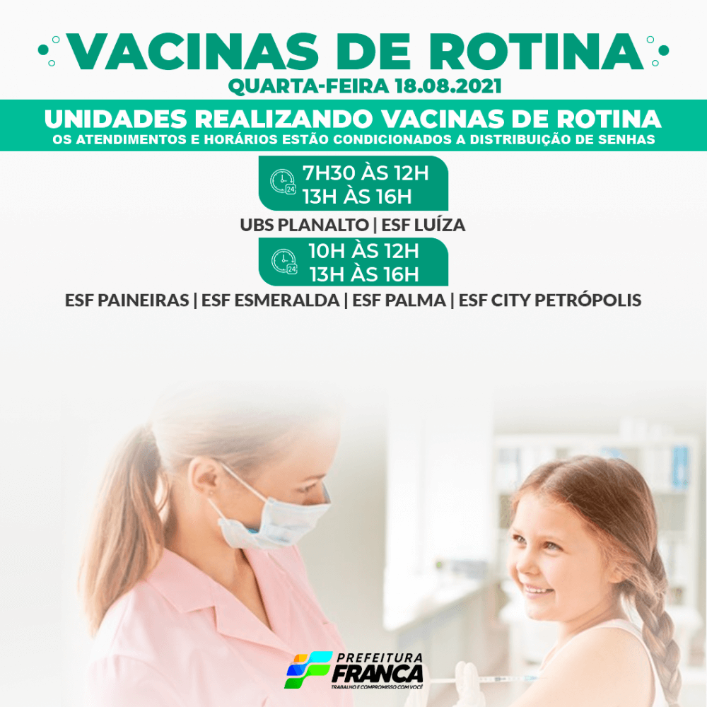 Vacina contra a Gripe Influenza e vacinação de rotina