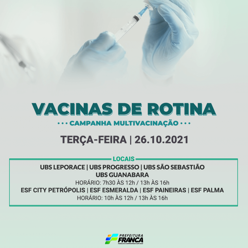 Campanha Nacional de Multivacinação (Vacinas de Rotina)