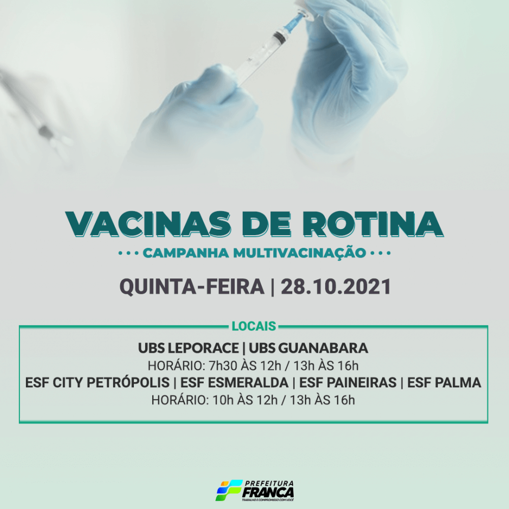 Campanha Nacional de Multivacinação (Vacinas de Rotina)