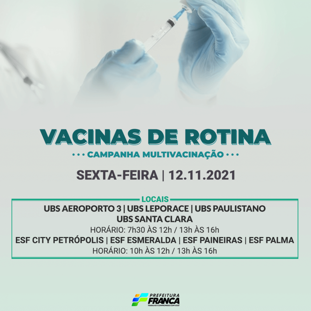 Campanha Nacional de Multivacinação (Vacinas de Rotina)