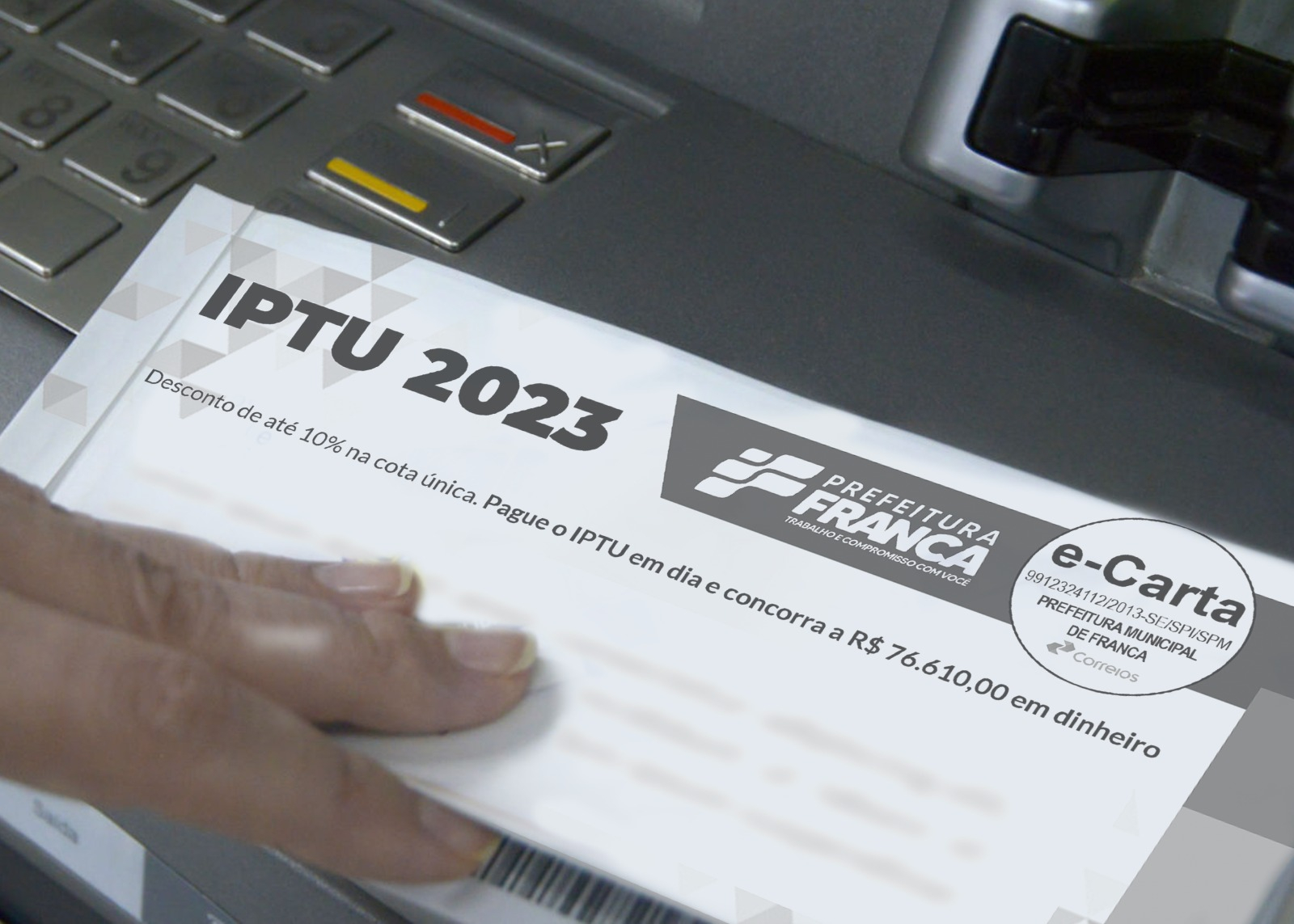 Sorteio de R$ 76,6 mil do IPTU em dia acontece neste sábado