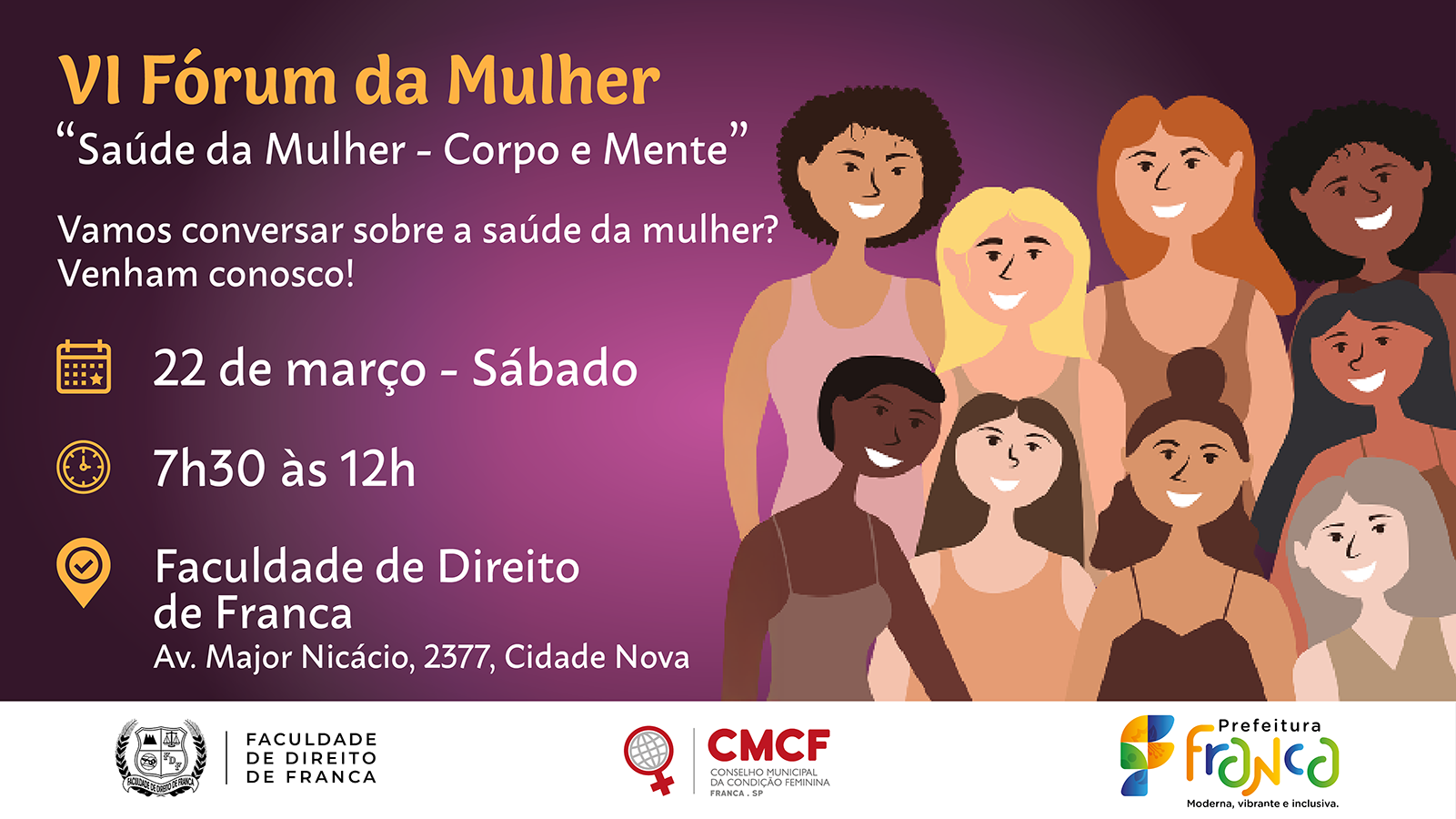 Inscrições para 6º Fórum da Mulher continuam abertas