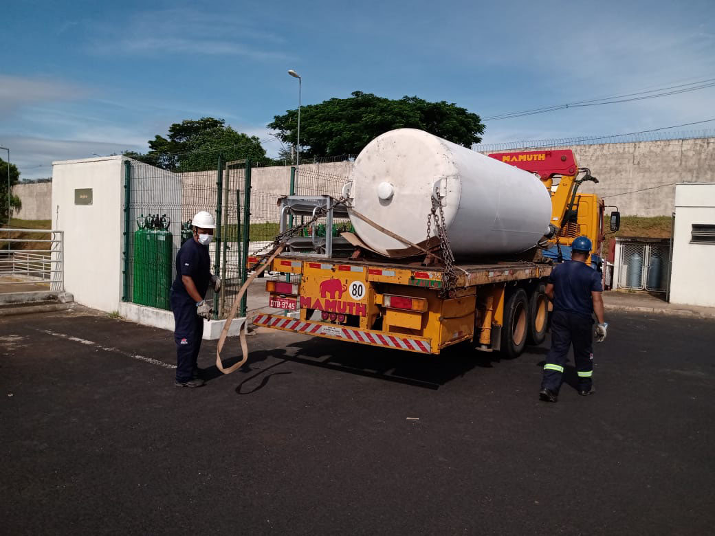 Pronto-Socorro recebe novo tanque para ampliação de capacidade de oxigênio