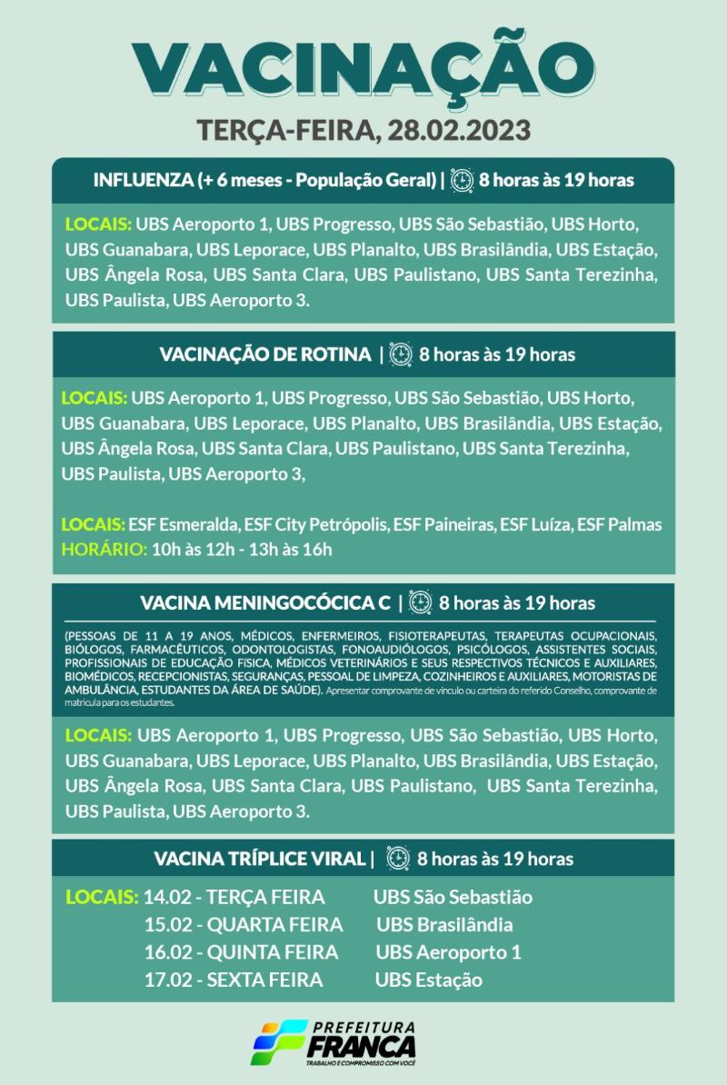 Confira a programação da Campanha de Vacinação contra a COVID-19